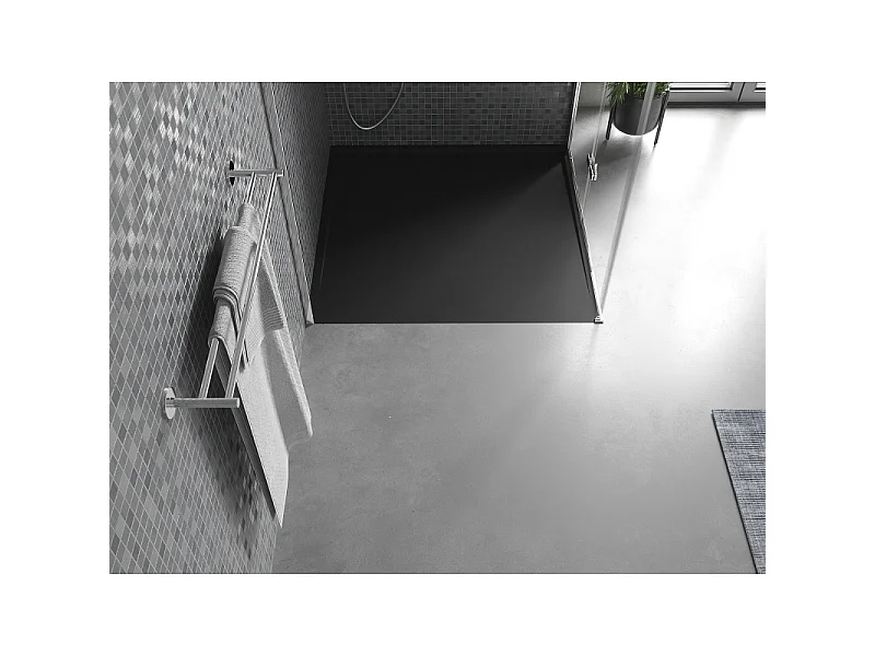 Mexen Amon vierkante douchebak SMC 100 x 100 cm, zwart - 4F701010
