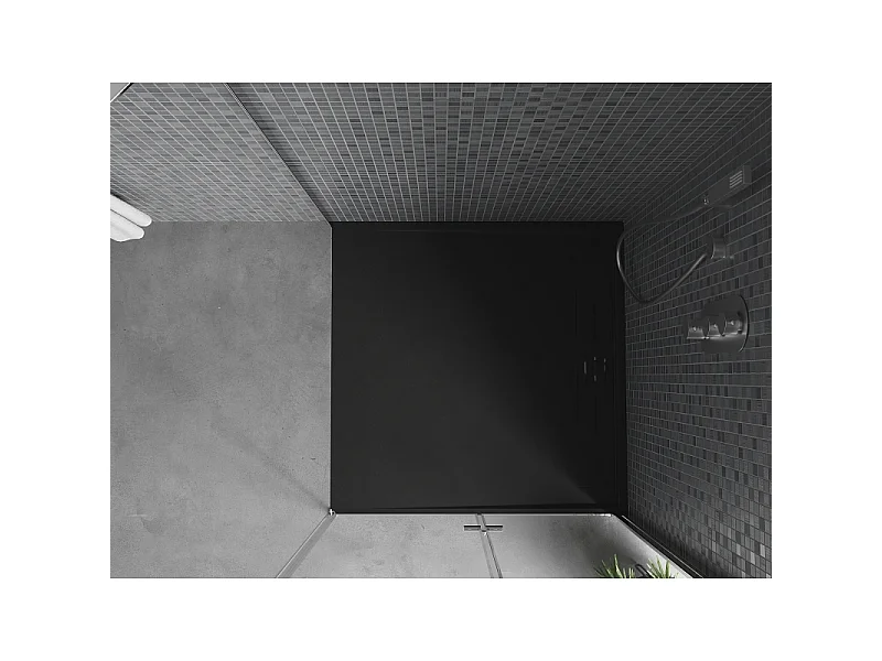Mexen Amon vierkante douchebak SMC 100 x 100 cm, zwart - 4F701010
