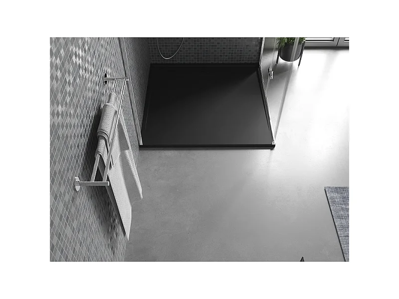Mexen Amon vierkante douchebak SMC 100 x 100 cm, zwart - 4F701010
