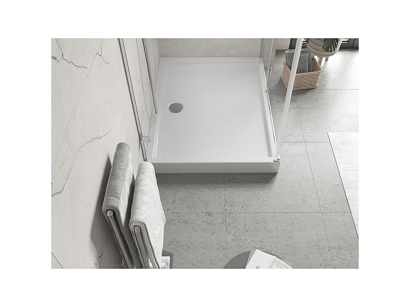 Mexen Flow+ rechthoekige douchebak 120 x 80 cm, wit glanzend - 46R108012H