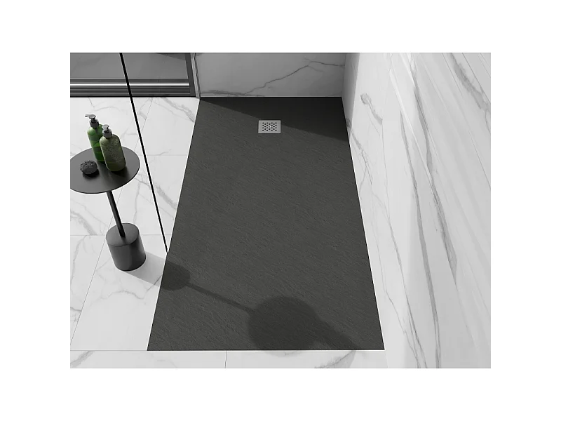 Mexen Stone+ plato de ducha rectangular de composite 200 x 80 cm, antracita - 44718020