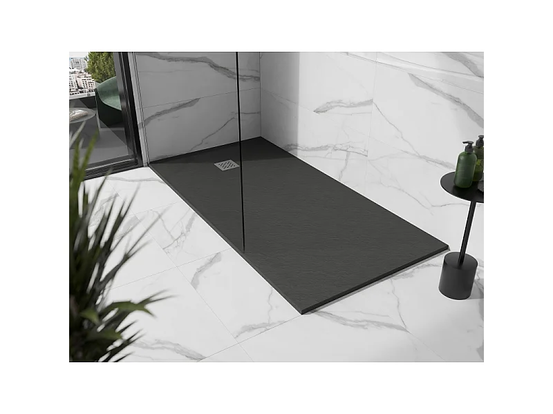 Mexen Stone+ plato de ducha rectangular de composite 200 x 80 cm, antracita - 44718020