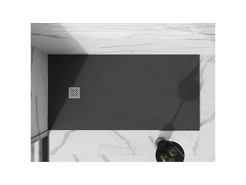 Mexen Stone+ plato de ducha rectangular de composite 200 x 80 cm, antracita - 44718020