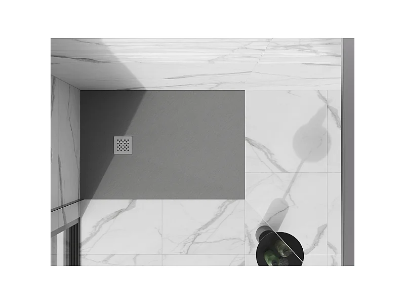 Mexen Stone+ plato de ducha compuesto rectangular 120 x 70 cm, gris-hormigón - 44617012