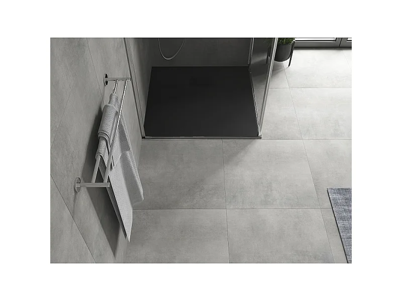 Mexen Hugo SMC Square Shower Tray 80 x 80 cm, Black, Black Cover - 42708080-B