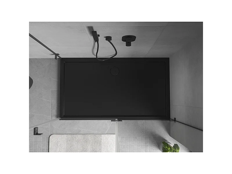 Mexen Flow piatto doccia rettangolare slim 150 x 100 cm, nero opaco - 46R701015