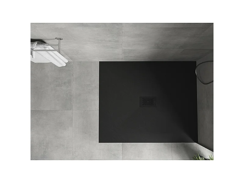 Mexen Hugo rechthoekige douchebak SMC 120 x 100 cm, zwart, zwarte afdekking - 42701012-B