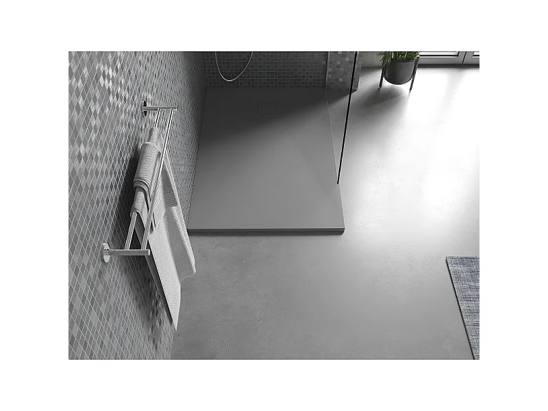 Mexen Bert rechthoekige SMC-douchebak 100 x 80 cm, grijs - 4K618010