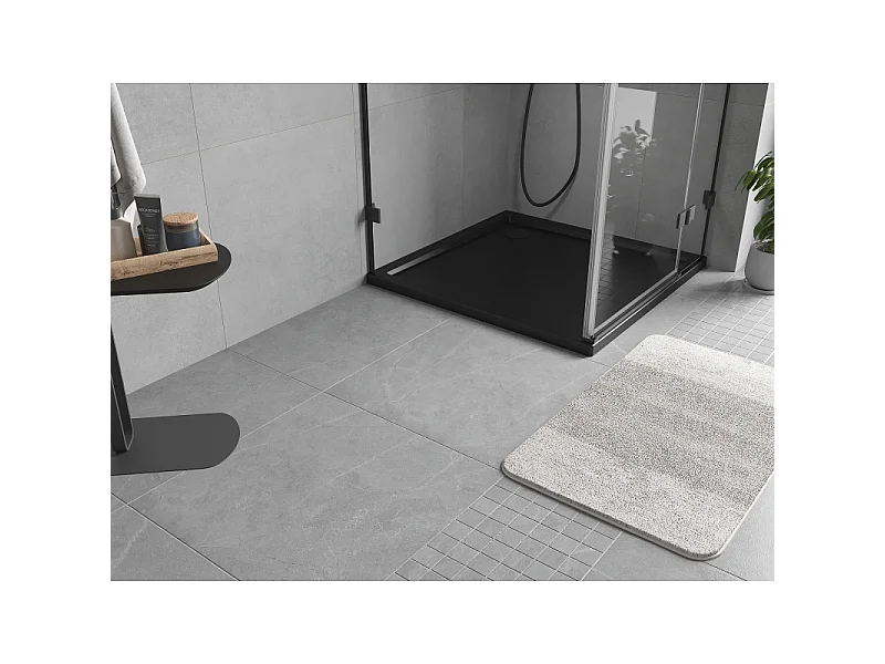 Mexen Flow kwadrant douchebak slim 95 x 95 cm, zwart mat - 46S709595