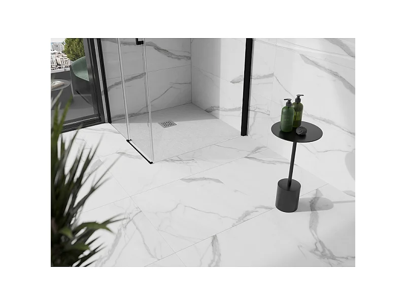 Mexen Stone+ vierkante composiet douchebak 90 x 90 cm, wit - 44109090
