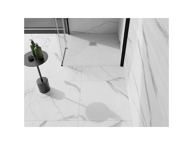 Mexen Stone+ vierkante composiet douchebak 90 x 90 cm, wit - 44109090