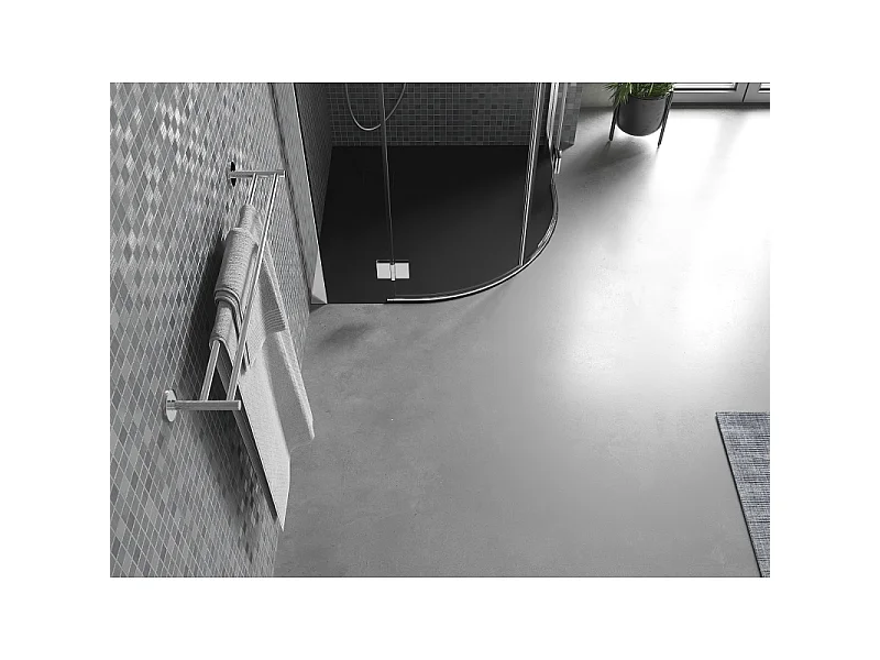 Mexen Bert halfronde SMC douchebak 90 x 90 cm, zwart - 4KR709090