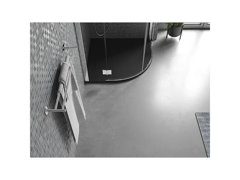 Mexen Bert halfronde SMC douchebak 90 x 90 cm, zwart - 4KR709090
