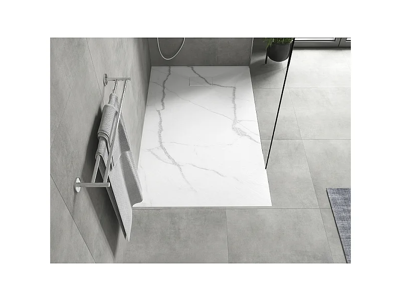 Mexen Hugo rechthoekige douchebak SMC 150 x 90 cm, wit steen - 42159015