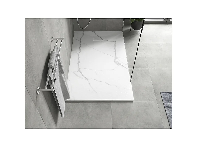 Mexen Hugo rechthoekige douchebak SMC 150 x 90 cm, wit steen - 42159015