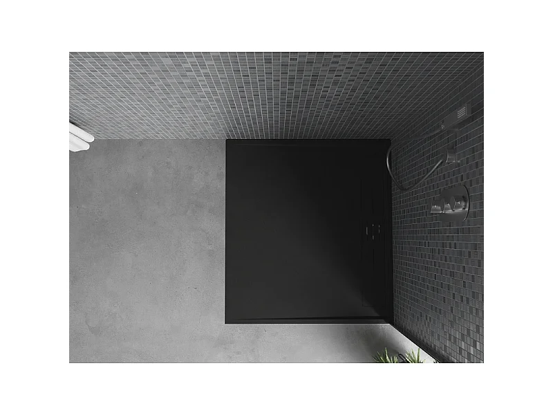 Mexen Amon rechteckige Duschwanne SMC 100 x 90 cm, schwarz - 4F709010