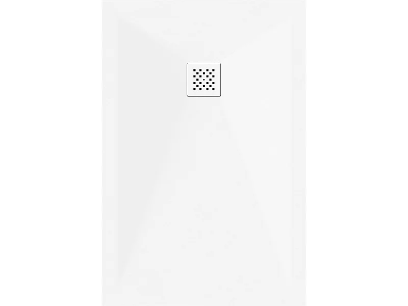 Mexen Stone+ receveur de douche en composite rectangulaire 100 x 80 cm, blanc, cache blanc - 44108010-W
