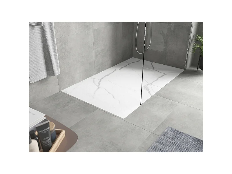 Mexen Hugo base de duche retangular SMC 160 x 90 cm, pedra branca - 42159016