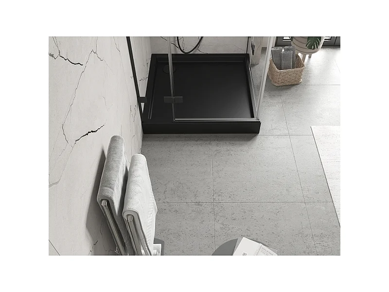 Mexen Flow+ kwadrant douchebak 90 x 90 cm, zwart mat - 46S709090H