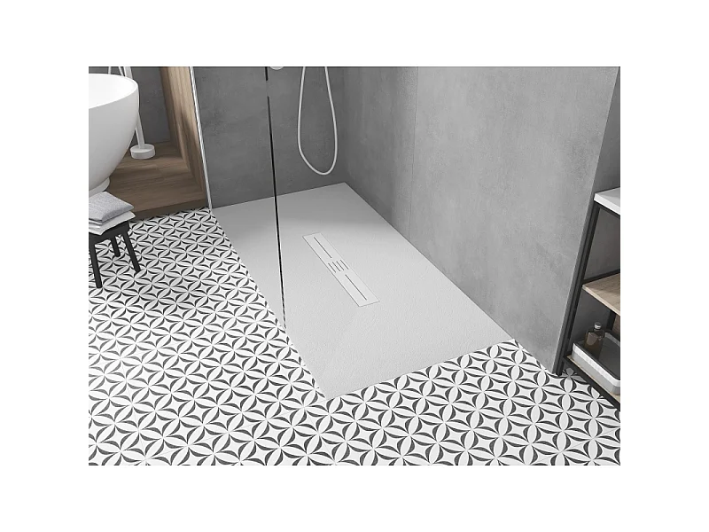 Mexen Toro brodzik rectangular SMC 170 x 80 cm, blanco, cubierta blanca - 43108017-W