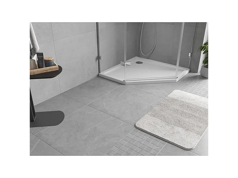 Mexen Flow plato de ducha pentagonal slim 90 x 90 cm, blanco brillo - 46P109090