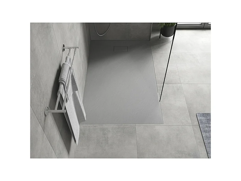 Mexen Hugo rectangular shower tray SMC 140 x 80 cm, grey - 42618014