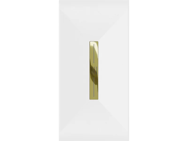 Mexen Toro plato de ducha rectangular SMC 150 x 70 cm, blanco, cubierta dorada - 43107015-G