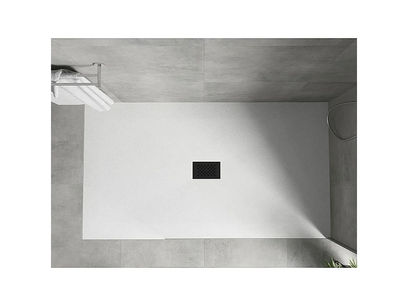 Mexen Hugo rechthoekige douchebak SMC 200 x 100 cm, wit, zwarte afdekking - 42101020-B