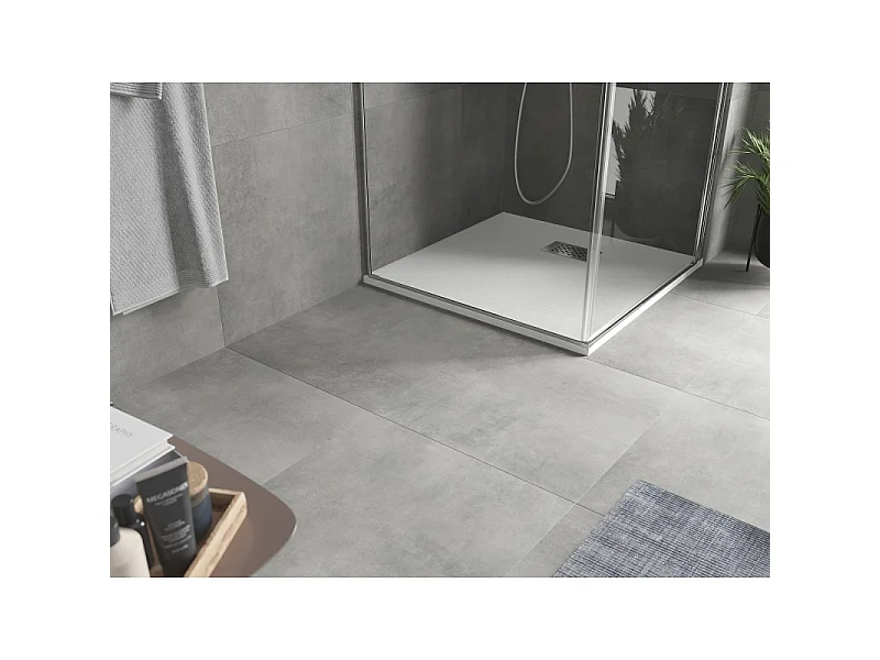Mexen Hugo brodzik kwadratowy SMC 70 x 70 cm, biały, maskownica inox - 42107070-X