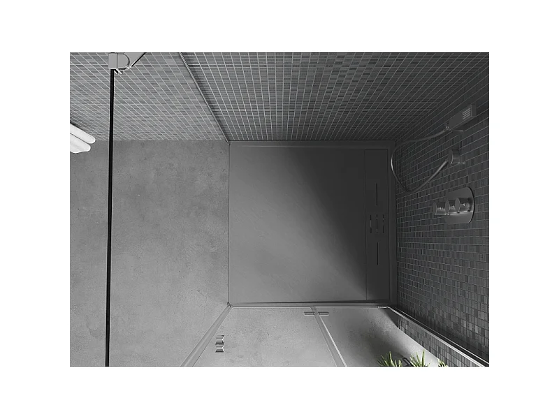 Mexen Amon vierkante douchebak SMC 90 x 90 cm, grijs - 4F619090