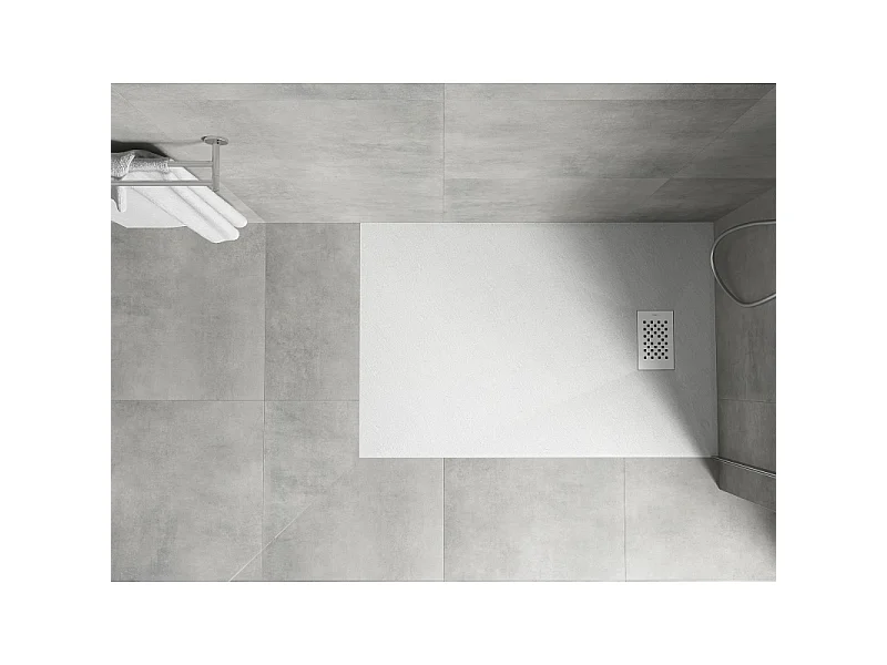 Mexen Hugo brodzik rectangulaire SMC 80 x 70 cm, blanc, cache blanc - 42107080-W