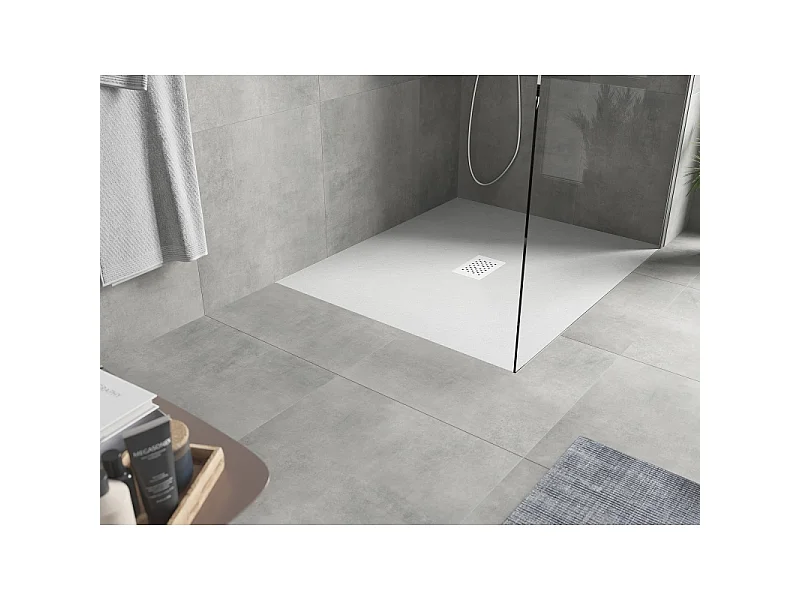 Mexen Hugo rectangular shower tray SMC 140 x 100 cm, white, white cover - 42101014-W