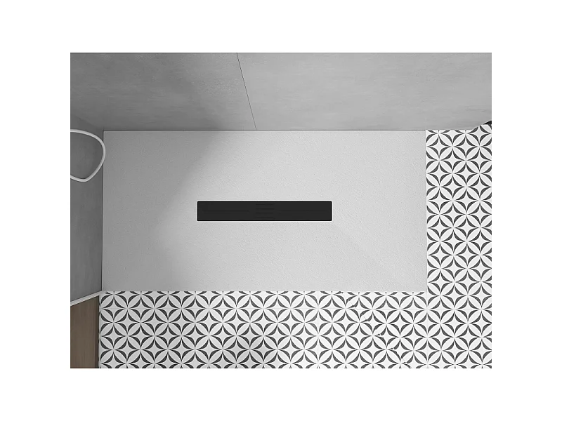 Mexen Toro receveur rectangulaire SMC 200 x 80 cm, blanc, cache noir - 43108020-B