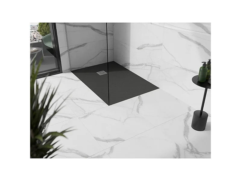 Mexen Stone+ piatto doccia composito rettangolare 110 x 90 cm, antracite - 44719011