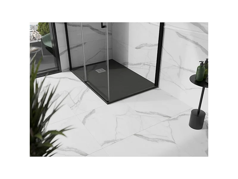 Mexen Stone+ piatto doccia composito rettangolare 110 x 90 cm, antracite - 44719011