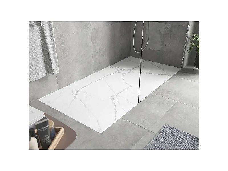 Mexen Hugo base de duche retangular SMC 180 x 90 cm, pedra branca - 42159018
