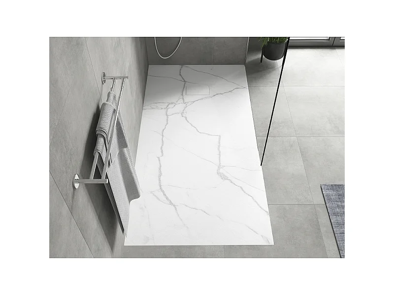 Mexen Hugo base de duche retangular SMC 180 x 90 cm, pedra branca - 42159018