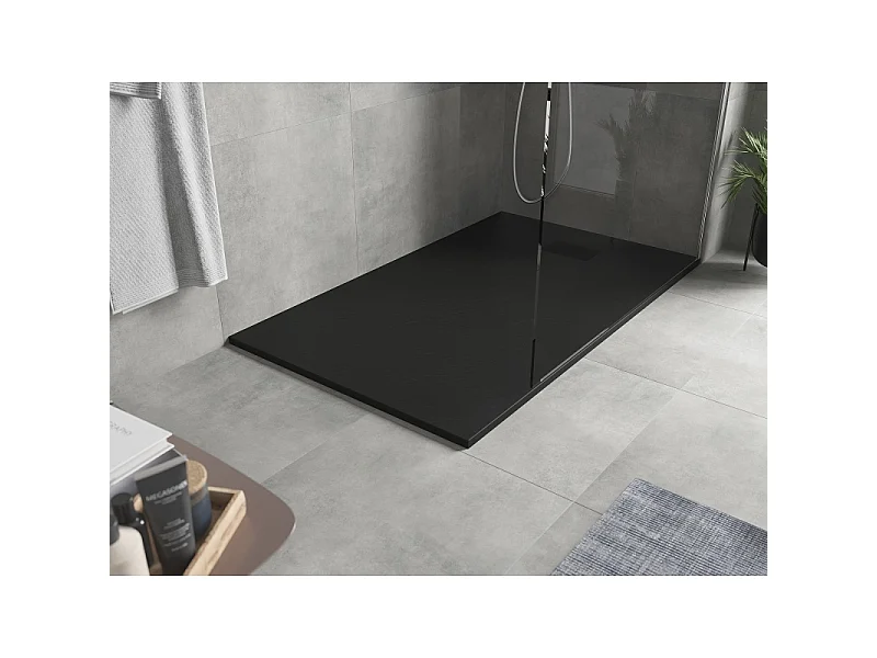 Mexen Hugo receveur de douche rectangulaire SMC 150 x 90 cm, noir, cache noir - 42709015-B