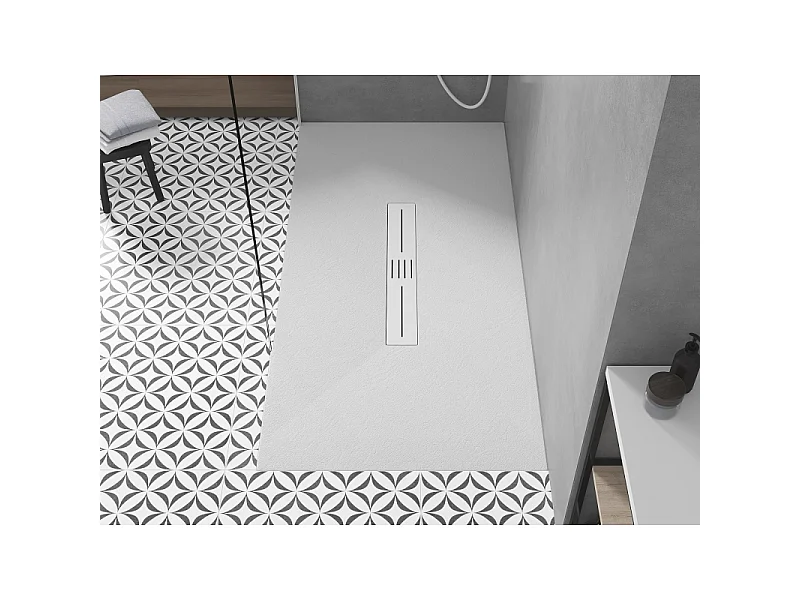 Mexen Toro receveur rectangulaire SMC 170 x 90 cm, blanc, cache blanc - 43109017-W