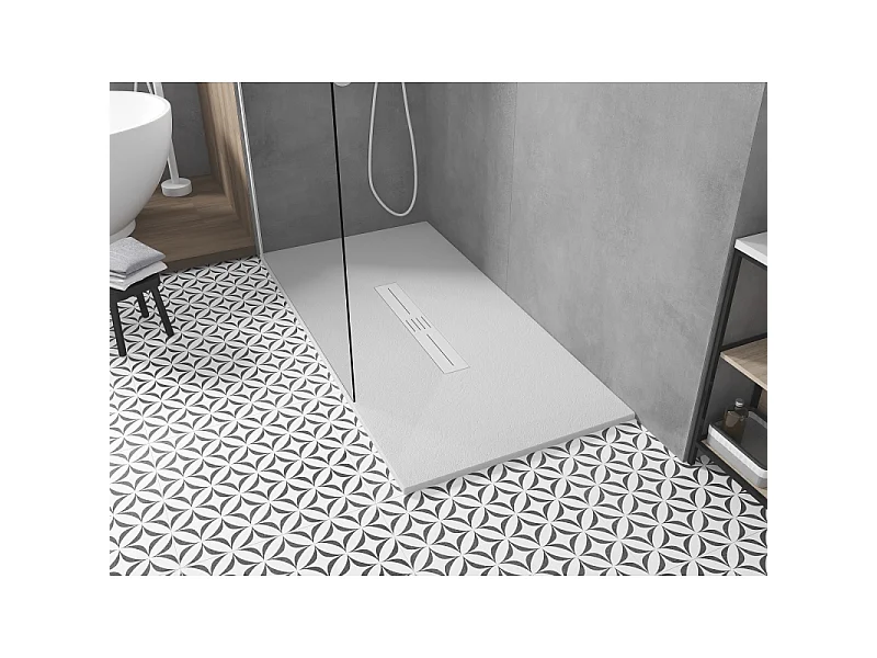 Mexen Toro receveur rectangulaire SMC 170 x 90 cm, blanc, cache blanc - 43109017-W