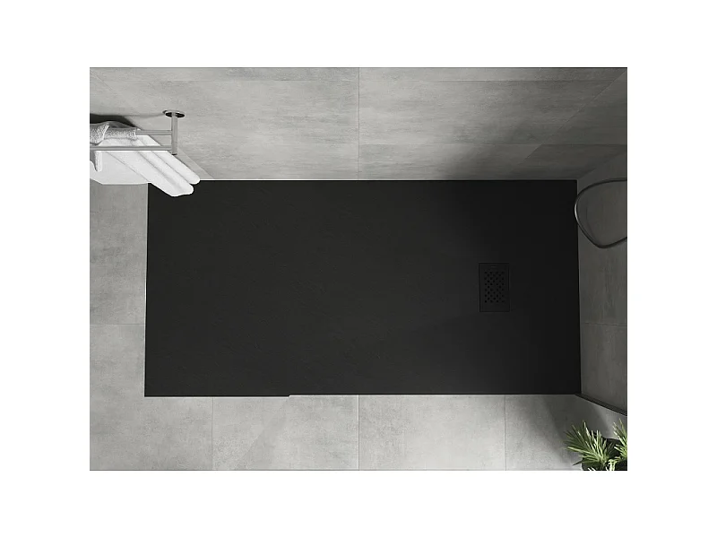 Mexen Hugo pravokotni tuš kad SMC 180 x 90 cm, črn, črna maska - 42709018-B