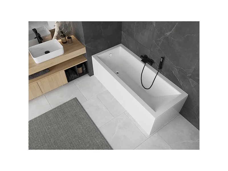 Mexen Cubik rectangular bath 190 x 90 cm with housing, white - 55031909000X