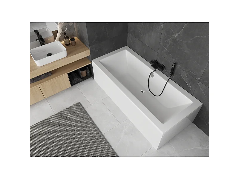 Mexen Cube vasca rettangolare 170 x 75 cm con pannelli, bianca - 55051707500X