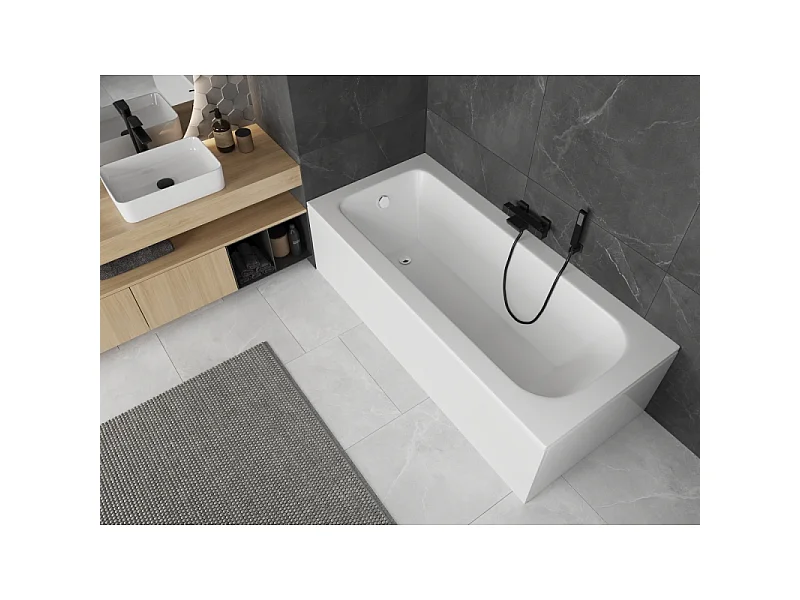 Mexen Vega bañera rectangular 160 x 70 cm con revestimiento, blanca - 55011607000X
