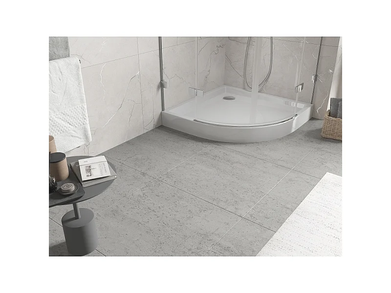 Mexen Flow+ halve ronde douchebak 80 x 80 cm, witte glans - 46Q108080H