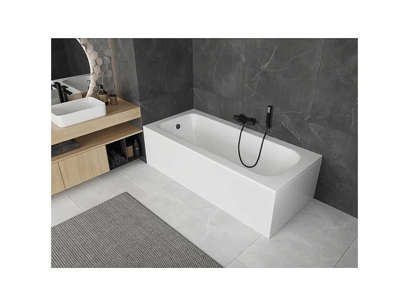 Mexen Vega bañera rectangular 170 x 80 cm con panel, blanca - 55011708000X