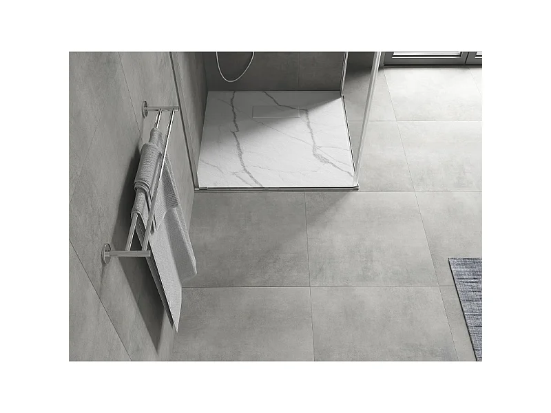 Mexen Hugo kwadrante douchebak SMC 70 x 70 cm, witte steen - 42157070