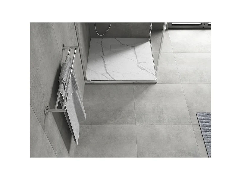 Mexen Hugo kwadrante douchebak SMC 70 x 70 cm, witte steen - 42157070