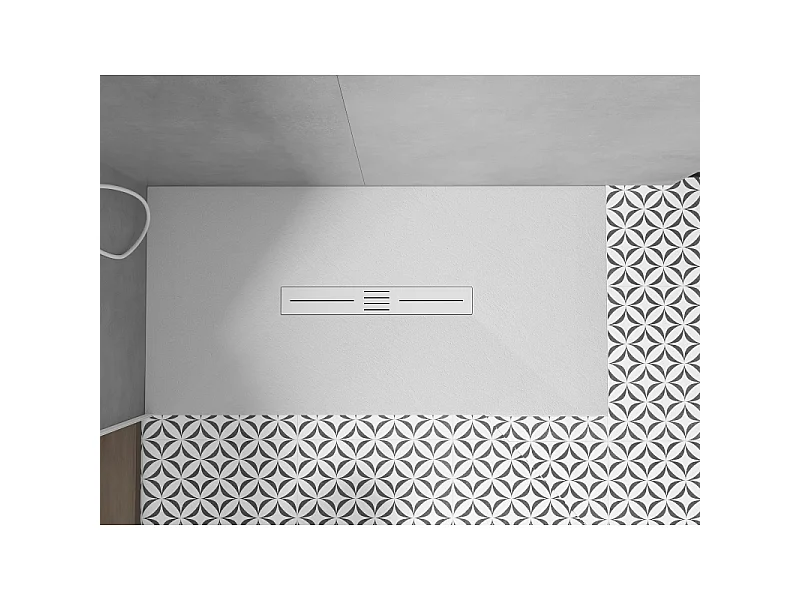 Mexen Toro pravokotni tuš SMC 150 x 80 cm, bel, bela maska - 43108015-W