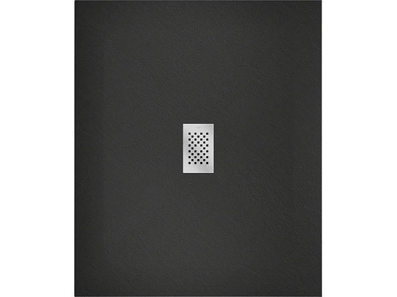 Mexen Hugo receveur rectangulaire SMC 120 x 100 cm, noir, cache inox - 42701012-X